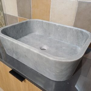 Countertop Basin Square Grey Marble