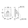 Eurocube Concealed Shower Mixer with diverter - Image 2