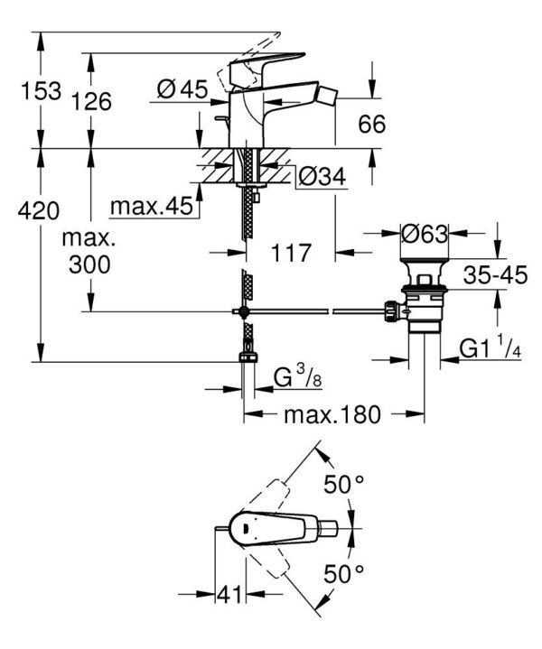 BauEdge Bidet Mixer - Image 2