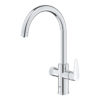 Blue Pure BauCurve C-Spout R/O Kitchen Mixer Chrome