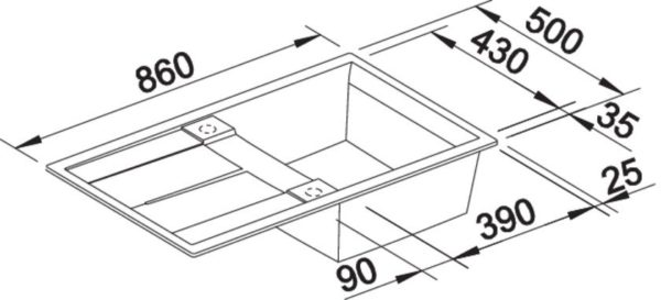 Blanco Metra 5S Black Silgranit - Image 2