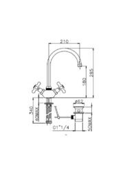 Calypso 1-Hole Sink Mixer Gattoni - Image 2