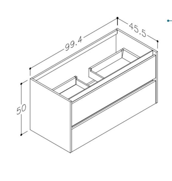 City Suspended Cabinet with Shine Basin - Image 3