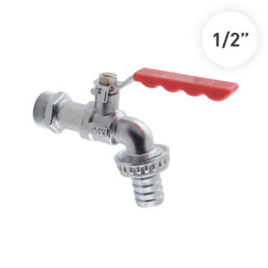 Bibcock 1/2" Red Lever