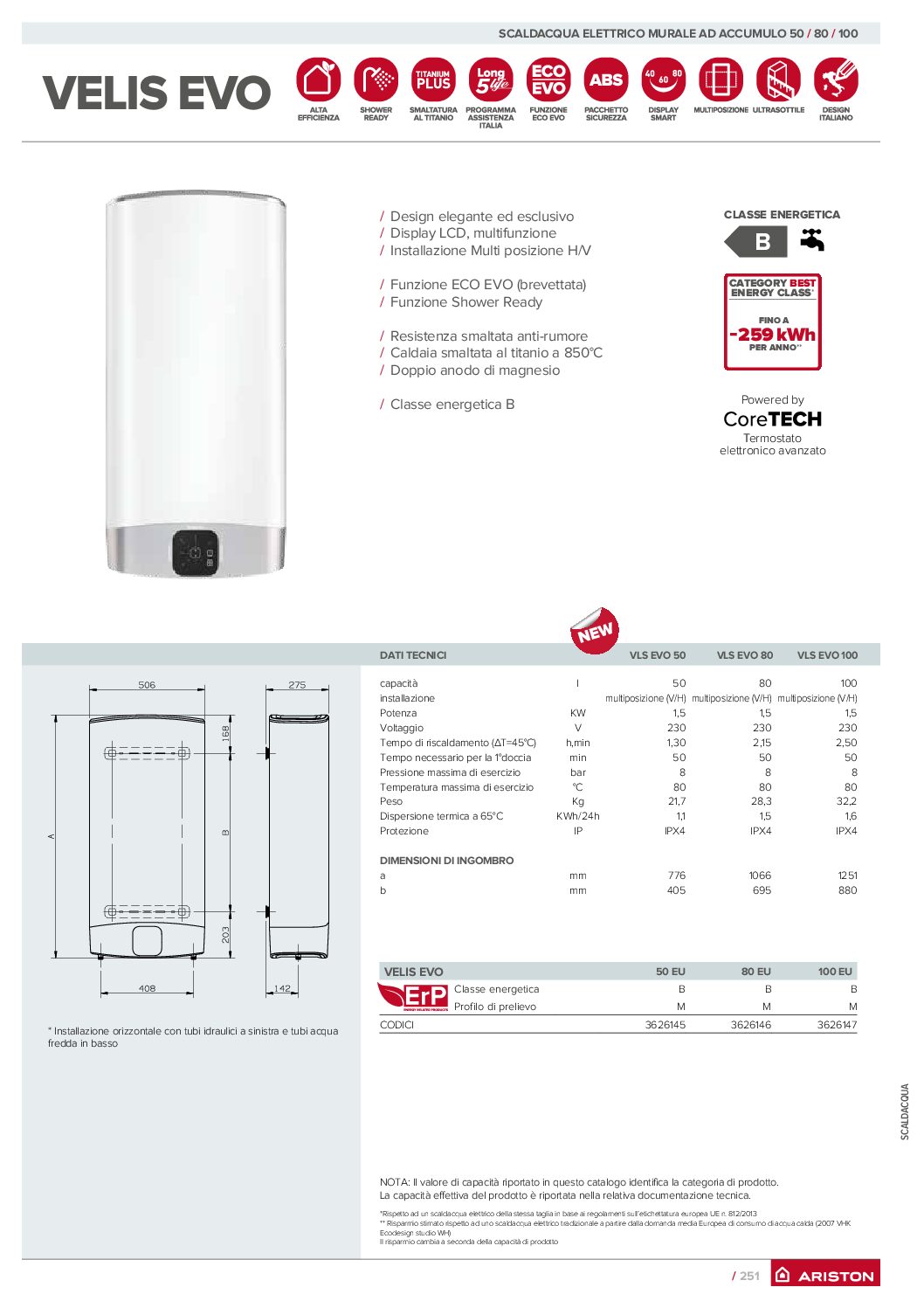 Ariston Velis Evo 100 Ltrs - Image 3