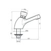 Basin mounted self closing push button tap - Image 2