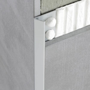 Bevelled Tile Trim Aluminium Matt