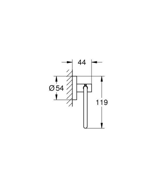 Grohe Essentials Toilet Paper Holder without Cover - Image 2