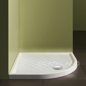 Verso Ceramic Shower Tray 90cm Round Slim
